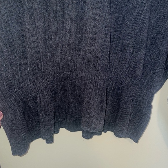 Zara Overzied Cinched Waist Ribbed Top Size Small - Picture 4 of 7